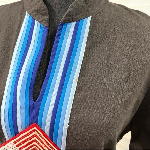 Vintage Embroidered Kaftan Caftan Maxi House Dress Large - Picture 4 of 11